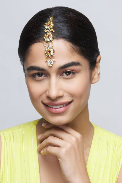 Kundan Tiered Maangtikka 