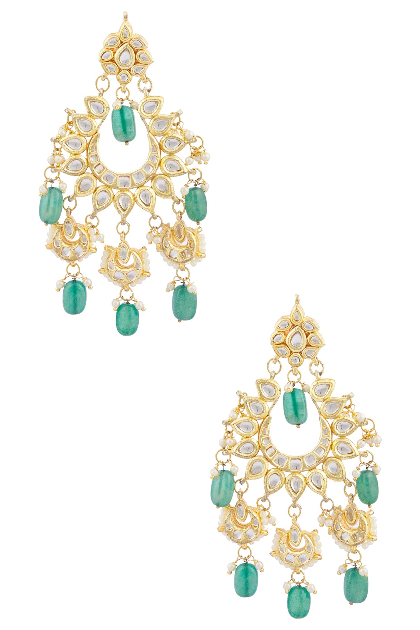 Kundan Floral Chandbalis 