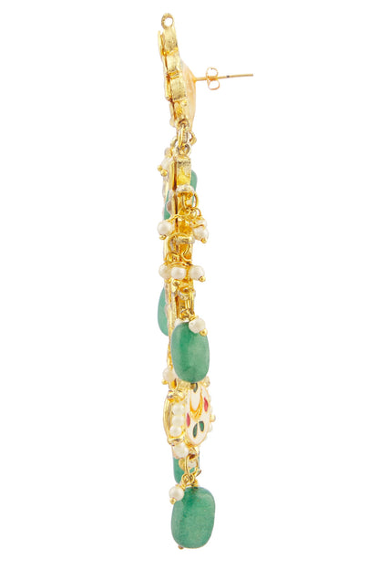 Kundan Floral Chandbalis 