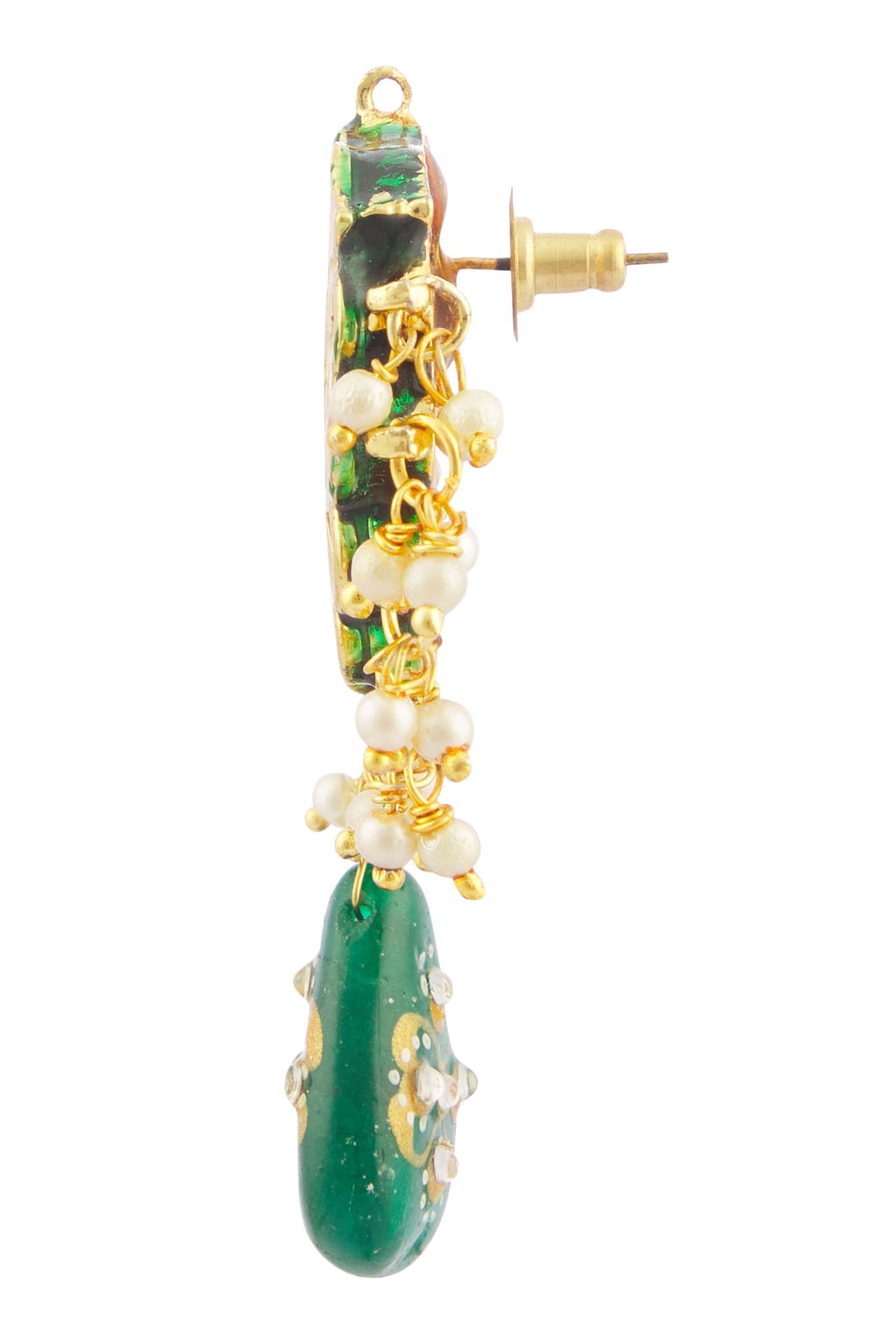 Kundan Floral Danglers 