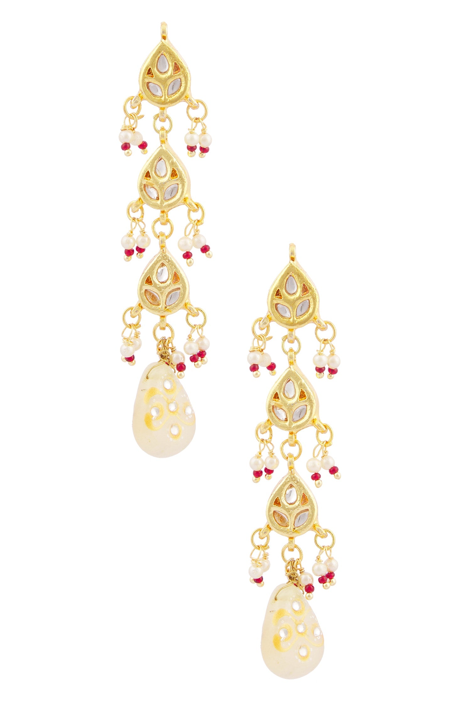 Kundan Tiered Danglers 