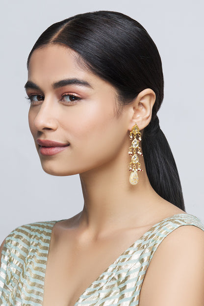Kundan Tiered Danglers 