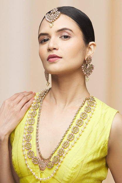 Studded Layered Necklace Set 
