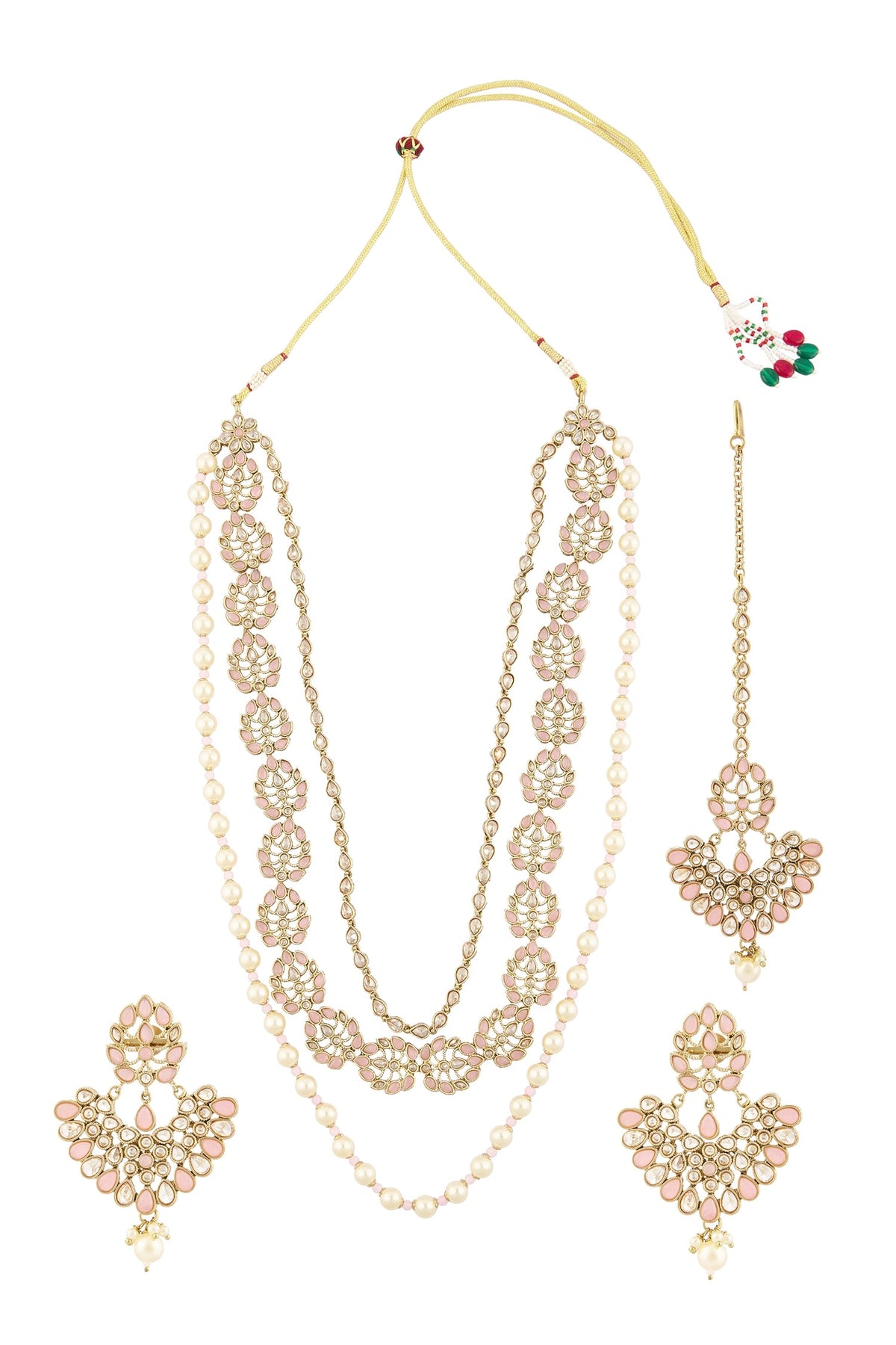 Studded Layered Necklace Set 