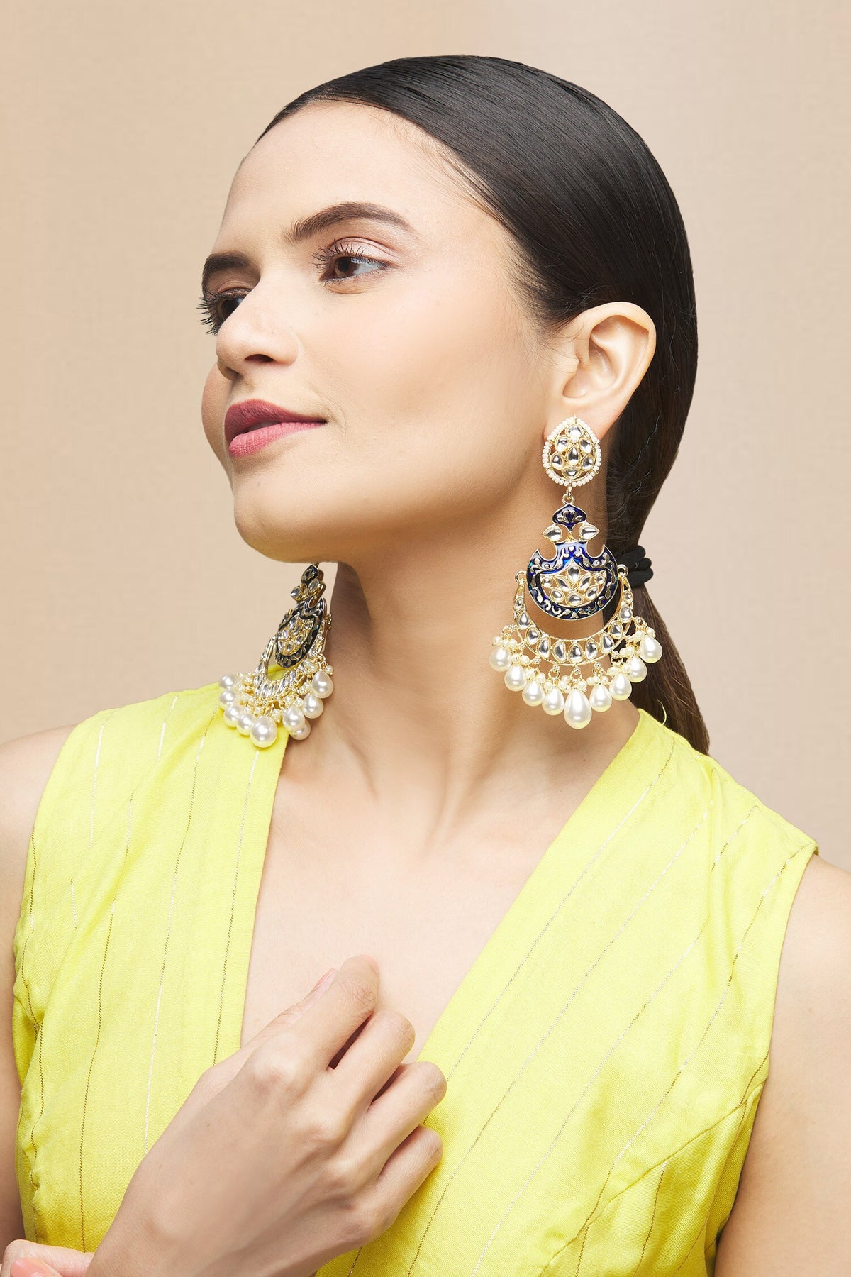 Kundan Meenakari Danglers 