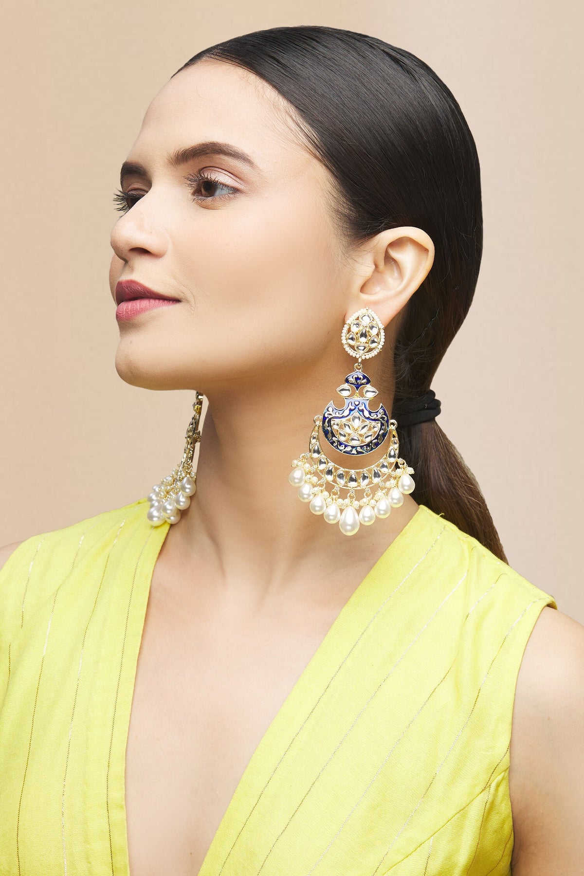 Kundan Meenakari Danglers 