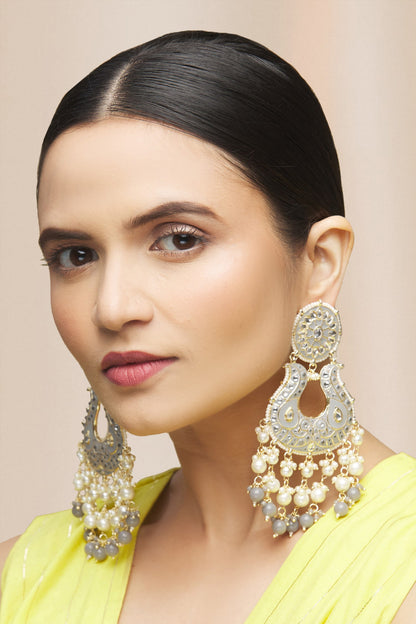 Meenakari Kundan Danglers 