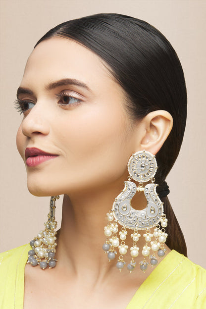 Meenakari Kundan Danglers 