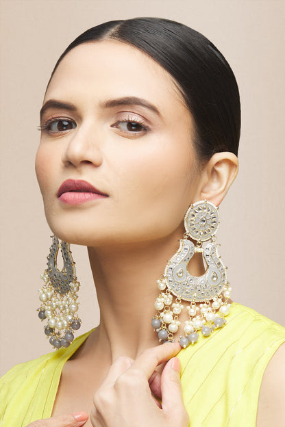 Meenakari Kundan Danglers 