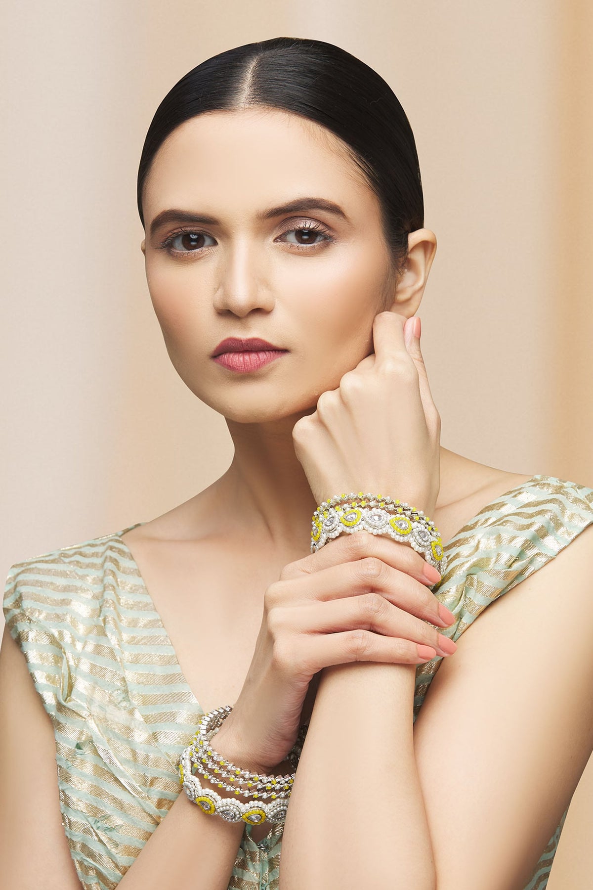 Studded Bangles - Set of 8 