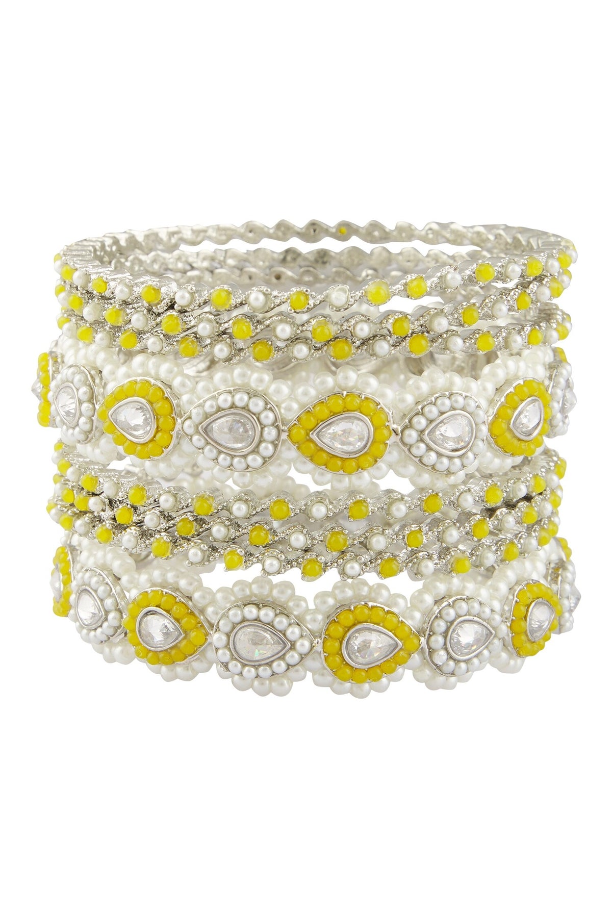 Studded Bangles - Set of 8 