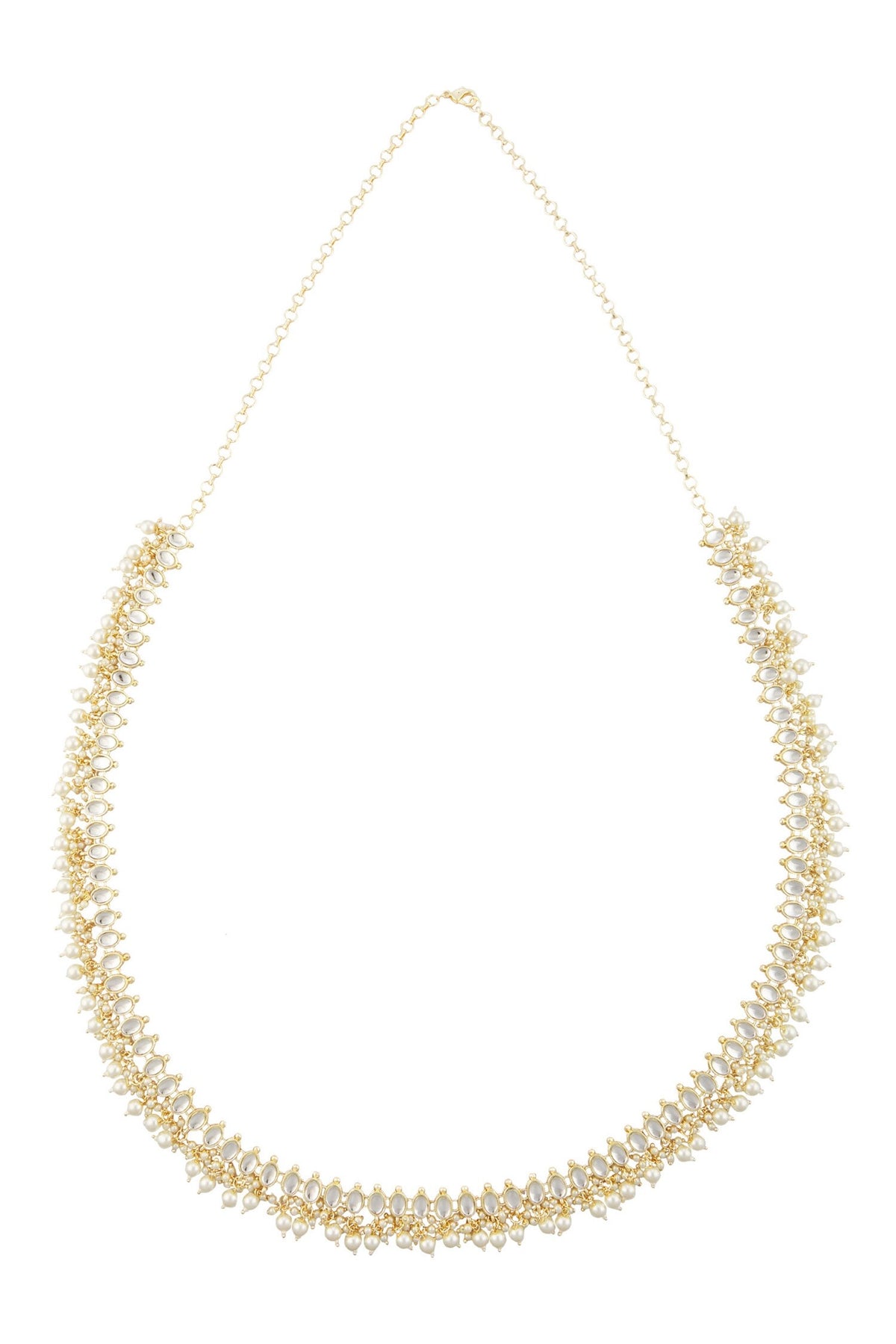 Gold Kundan & Pearl Kamarband 