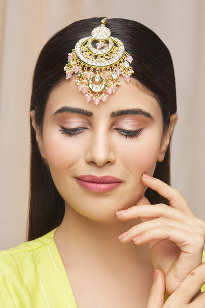 Kundan Meenakari Maangtikka 