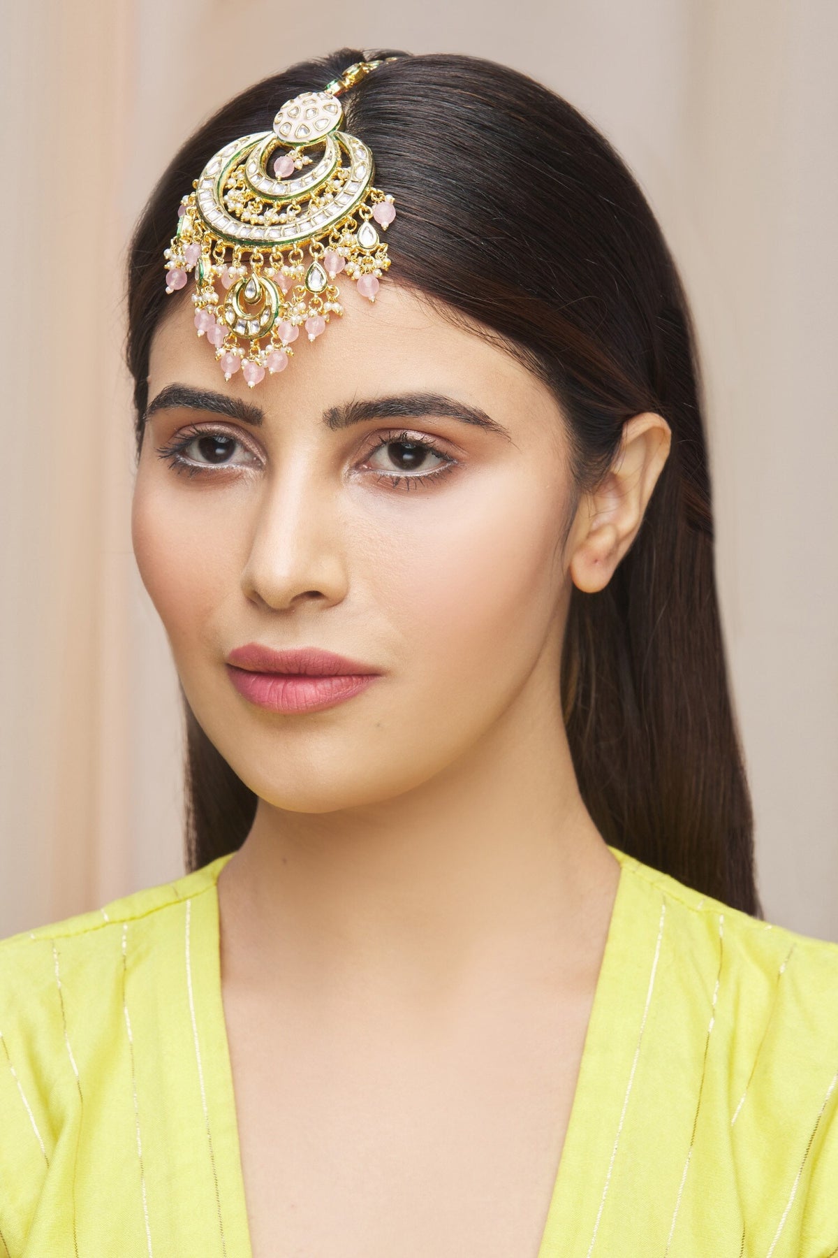 Kundan Meenakari Maangtikka 