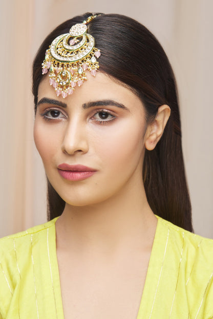 Kundan Meenakari Maangtikka 