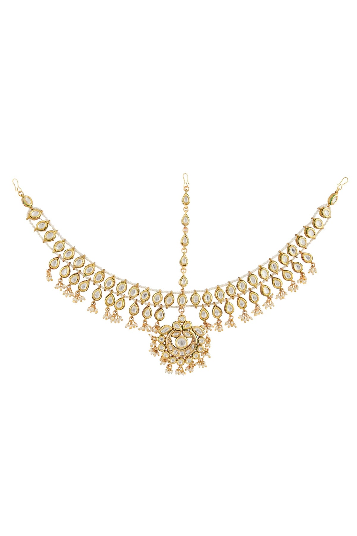 Kundan Crescent Moon Mathapatti 