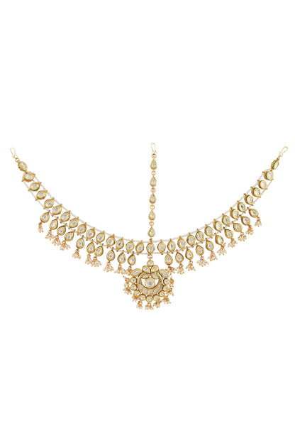 Kundan Crescent Moon Mathapatti 