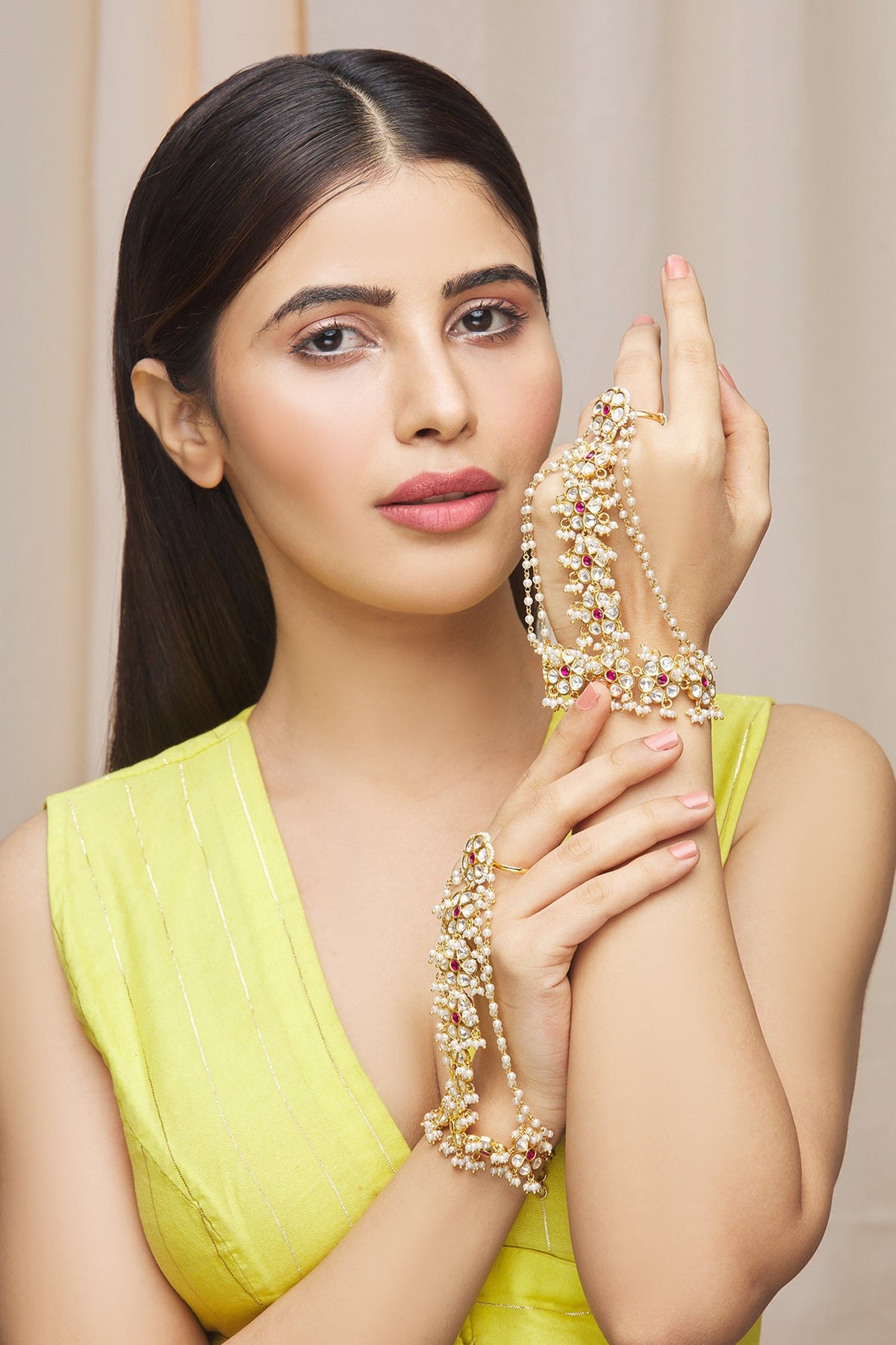 Kundan Haathphool - Set of 2 