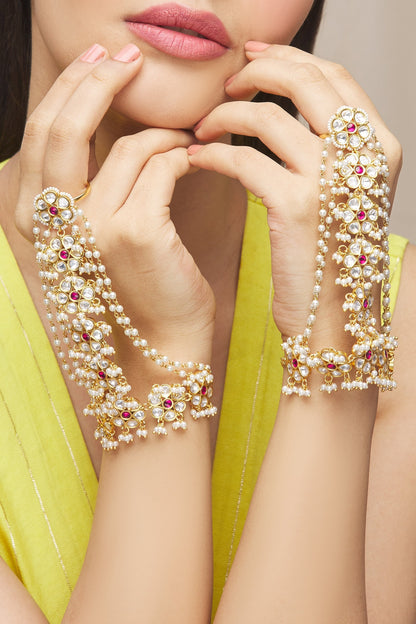Kundan Haathphool - Set of 2 