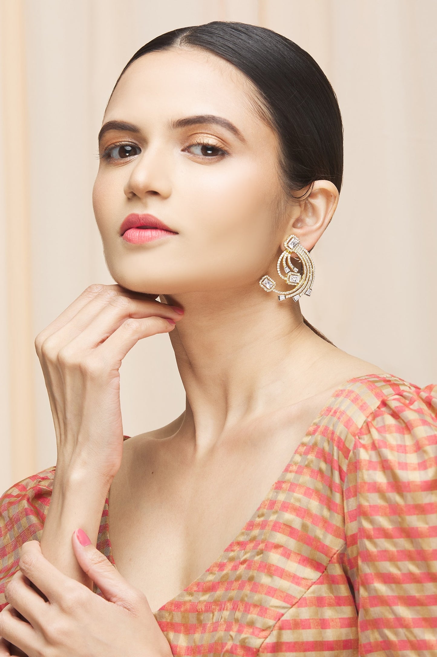 Sun Ray Pattern Earrings 