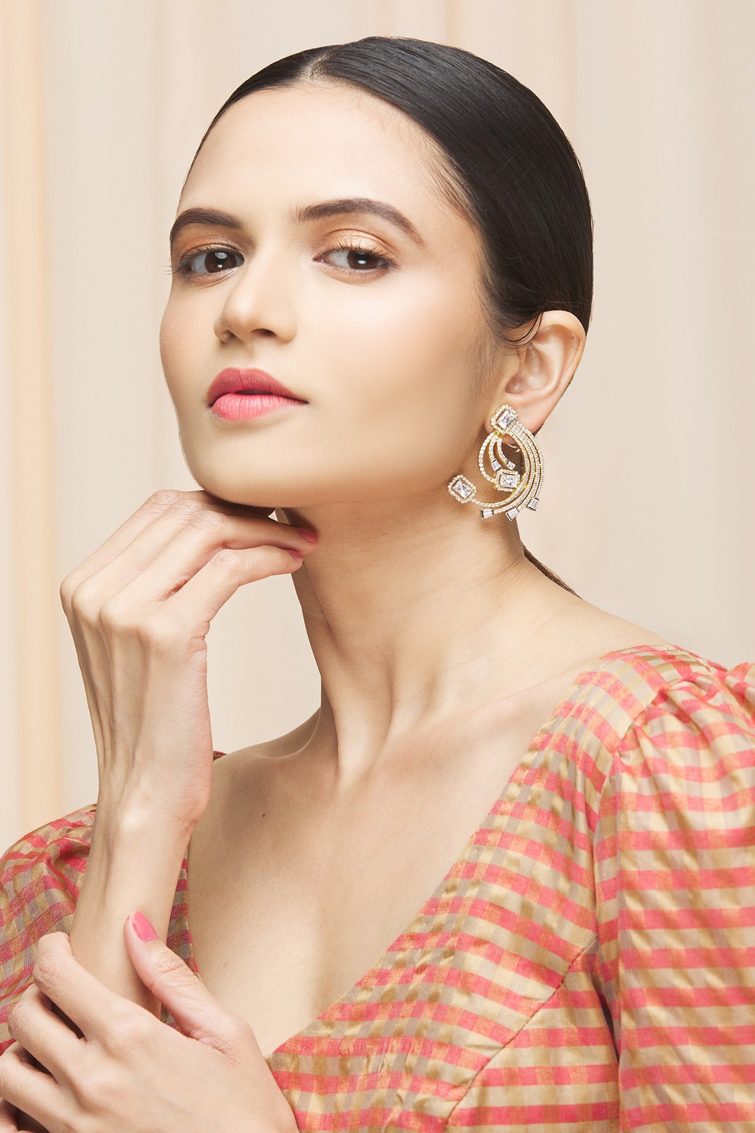 Sun Ray Pattern Earrings 