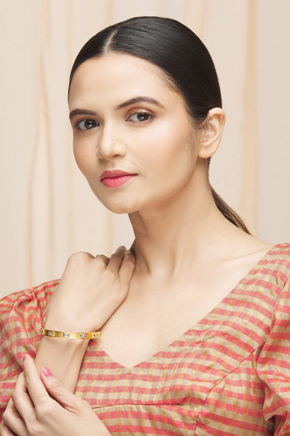Geometric Motif Bangle 