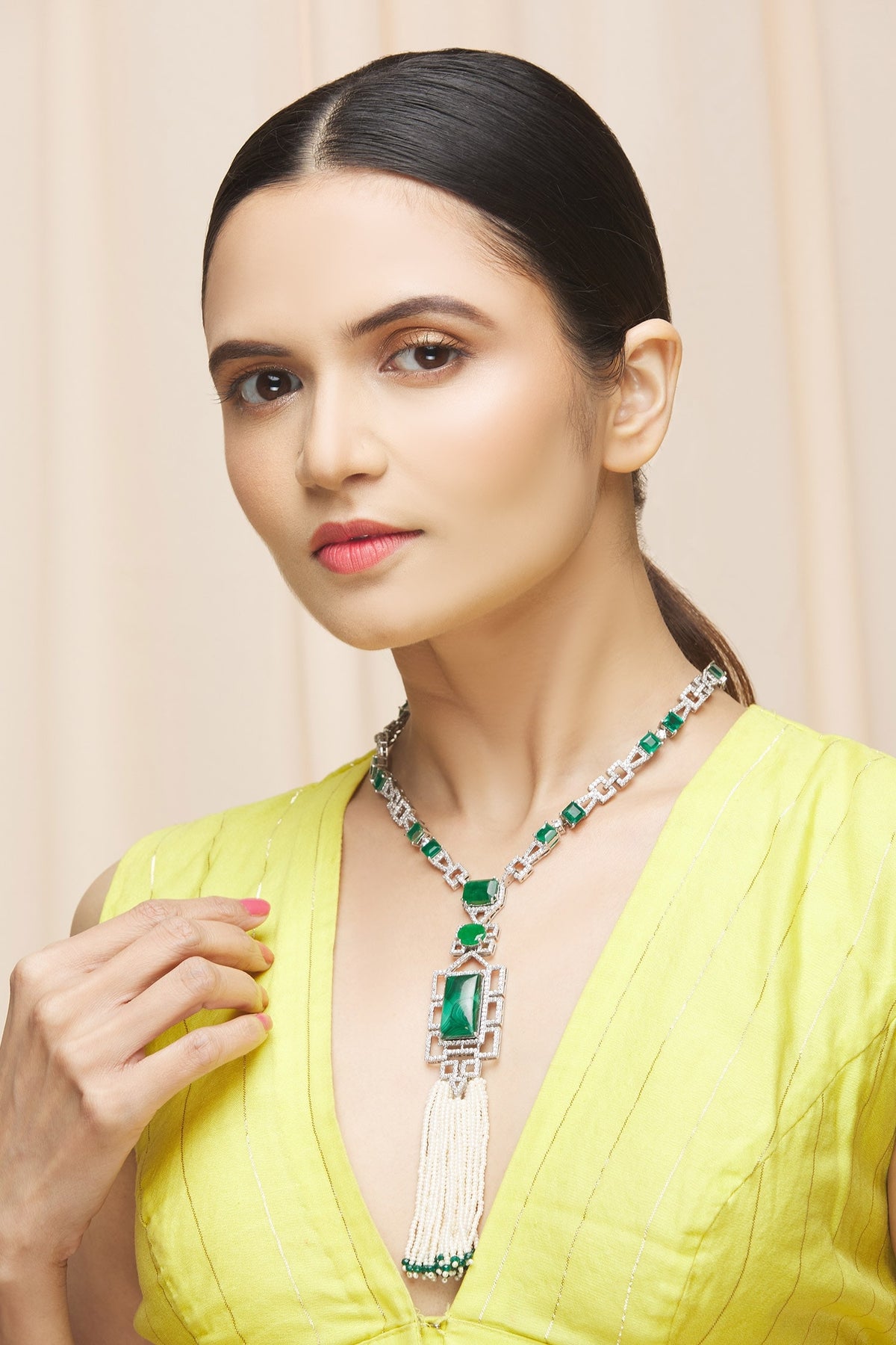 Geometric Stone Necklace 
