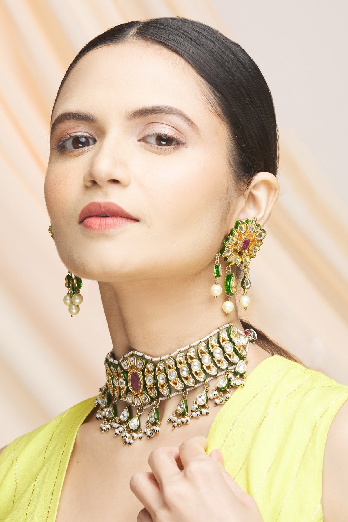 Polki Kundan Choker Set 