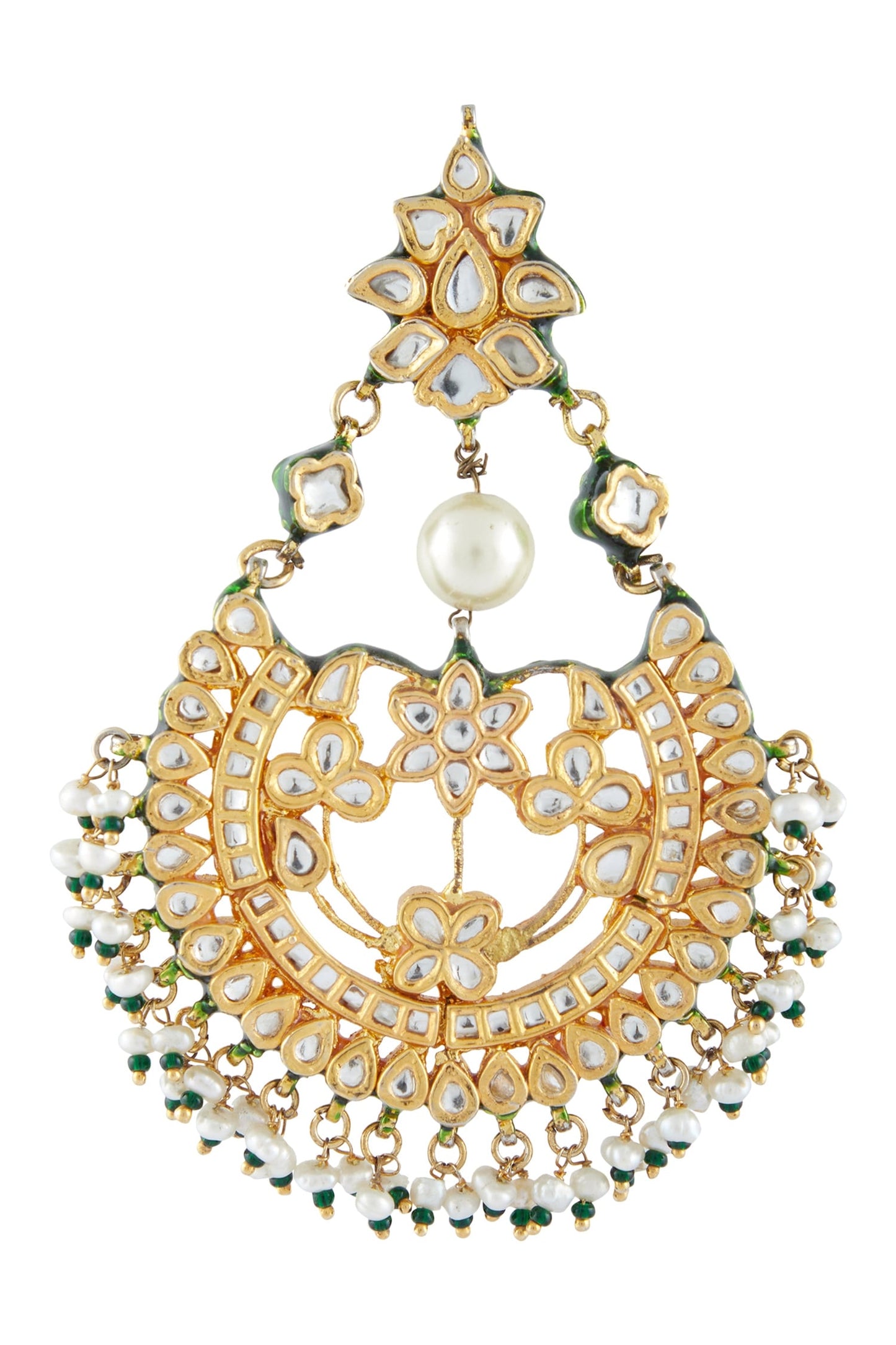Kundan Bead Drop Chandbalis 