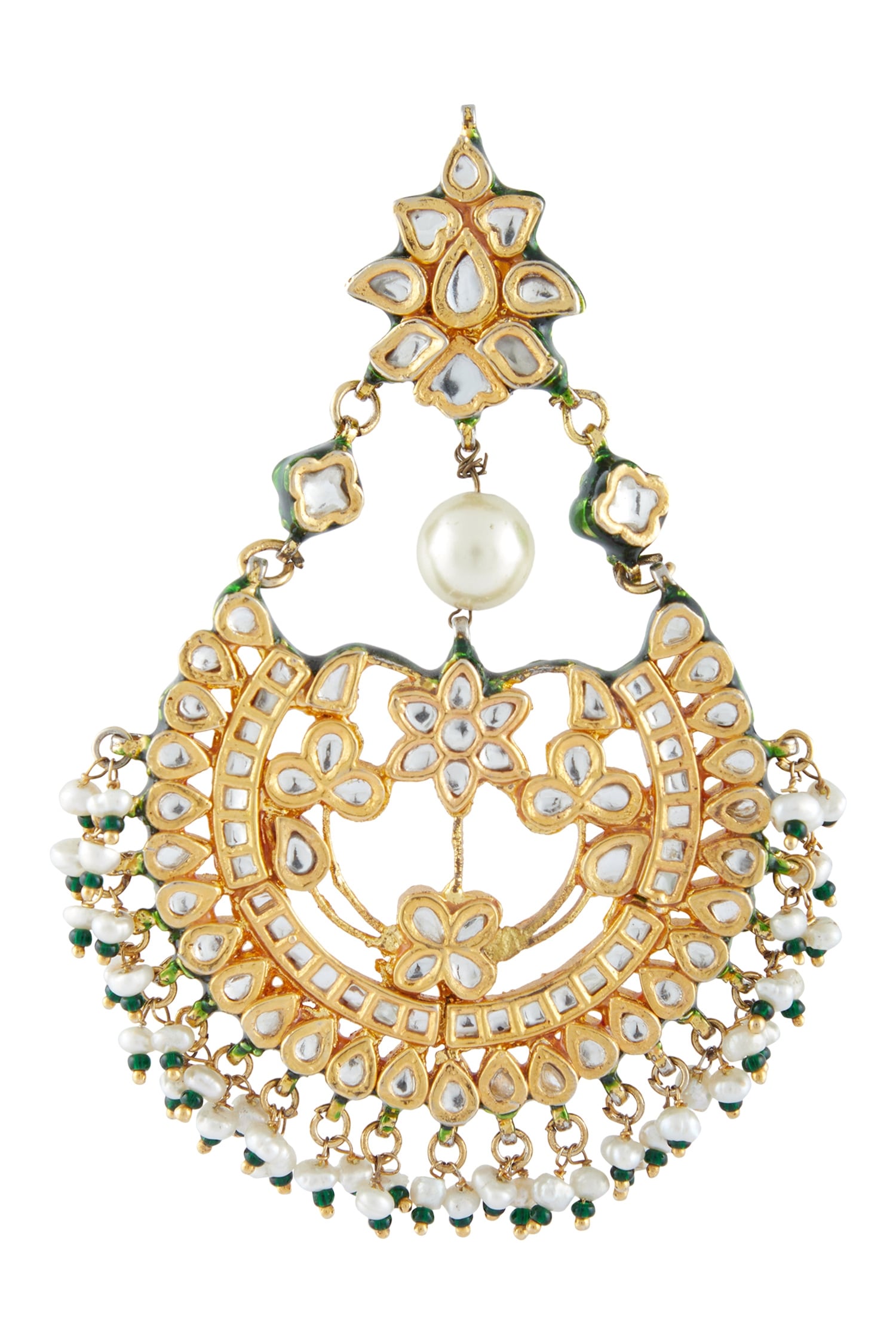 Kundan Bead Drop Chandbalis 