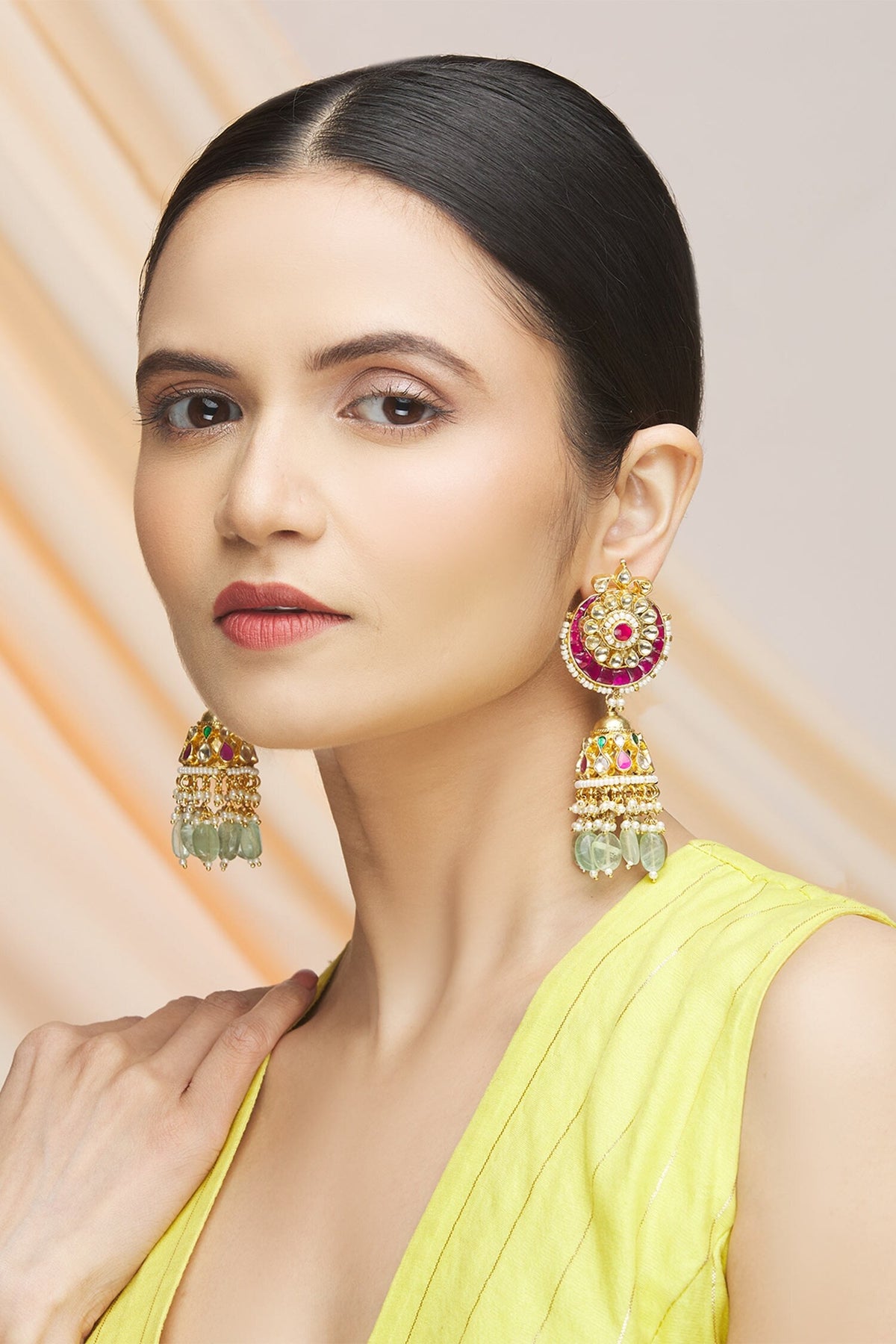 Polki Kundan Jhumkas 