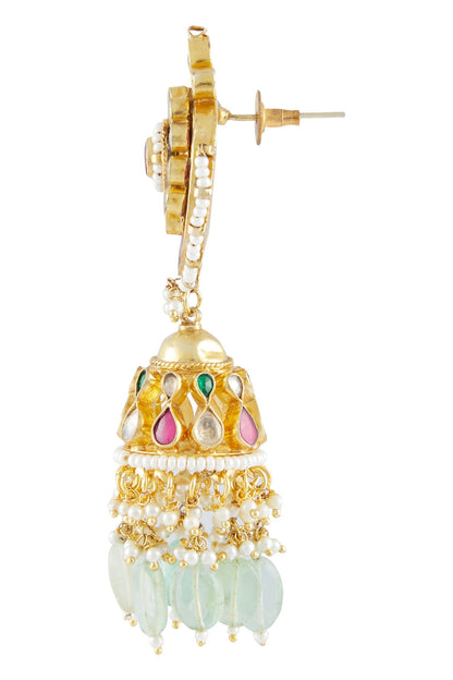 Polki Kundan Jhumkas 
