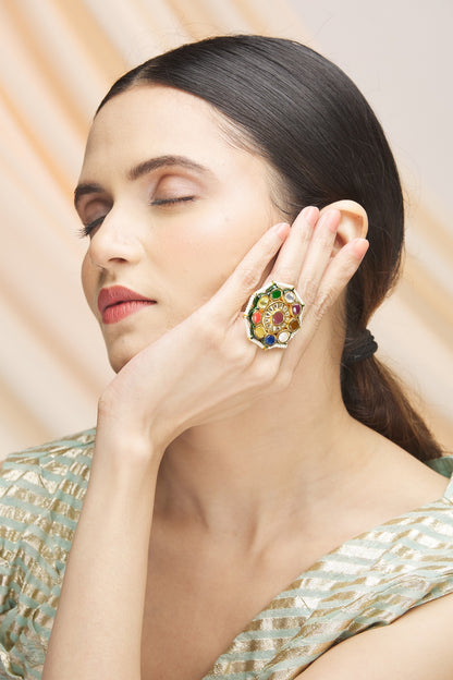 Navrattan Statement Ring 
