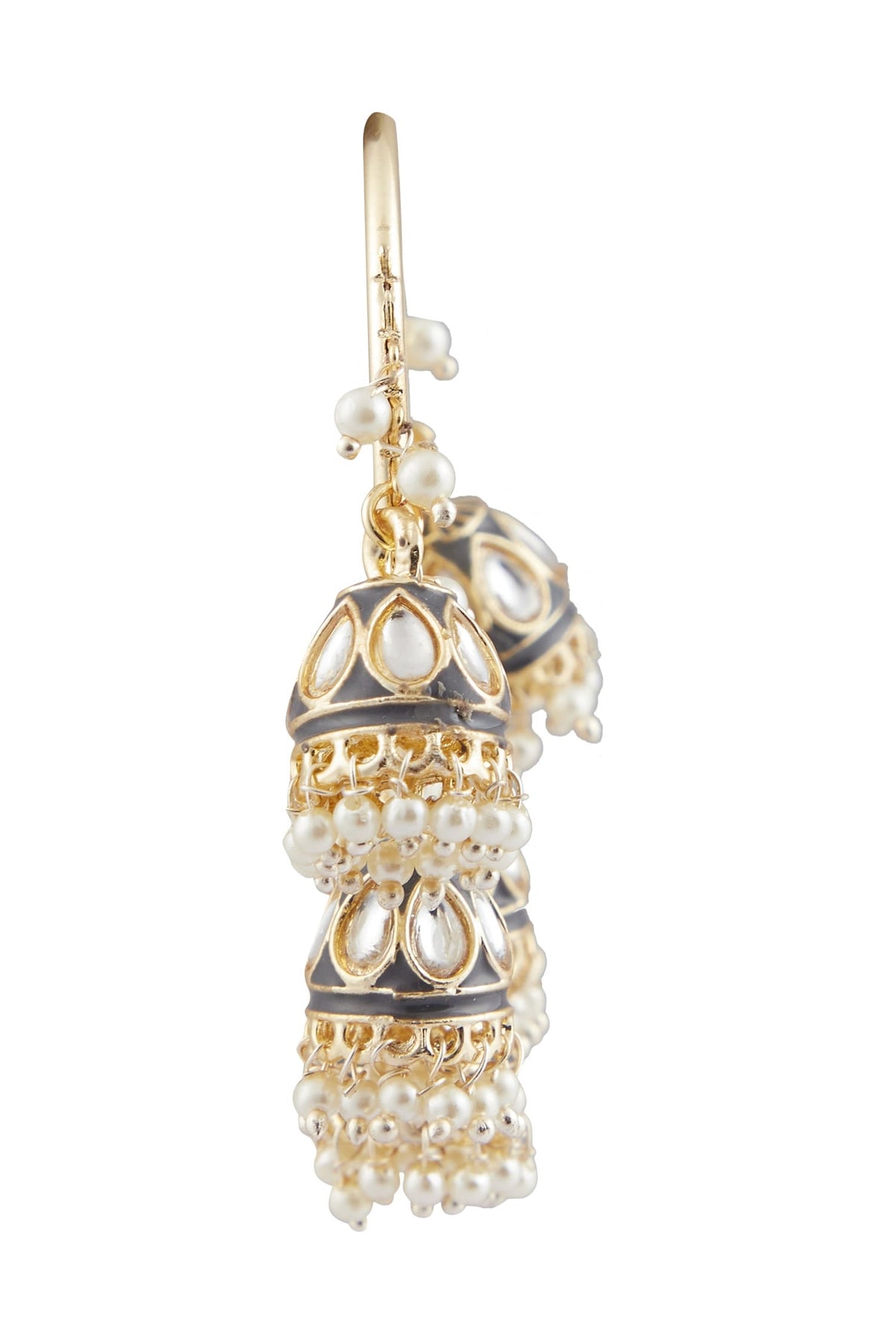 Kundan Studded Hoop Jhumkas 