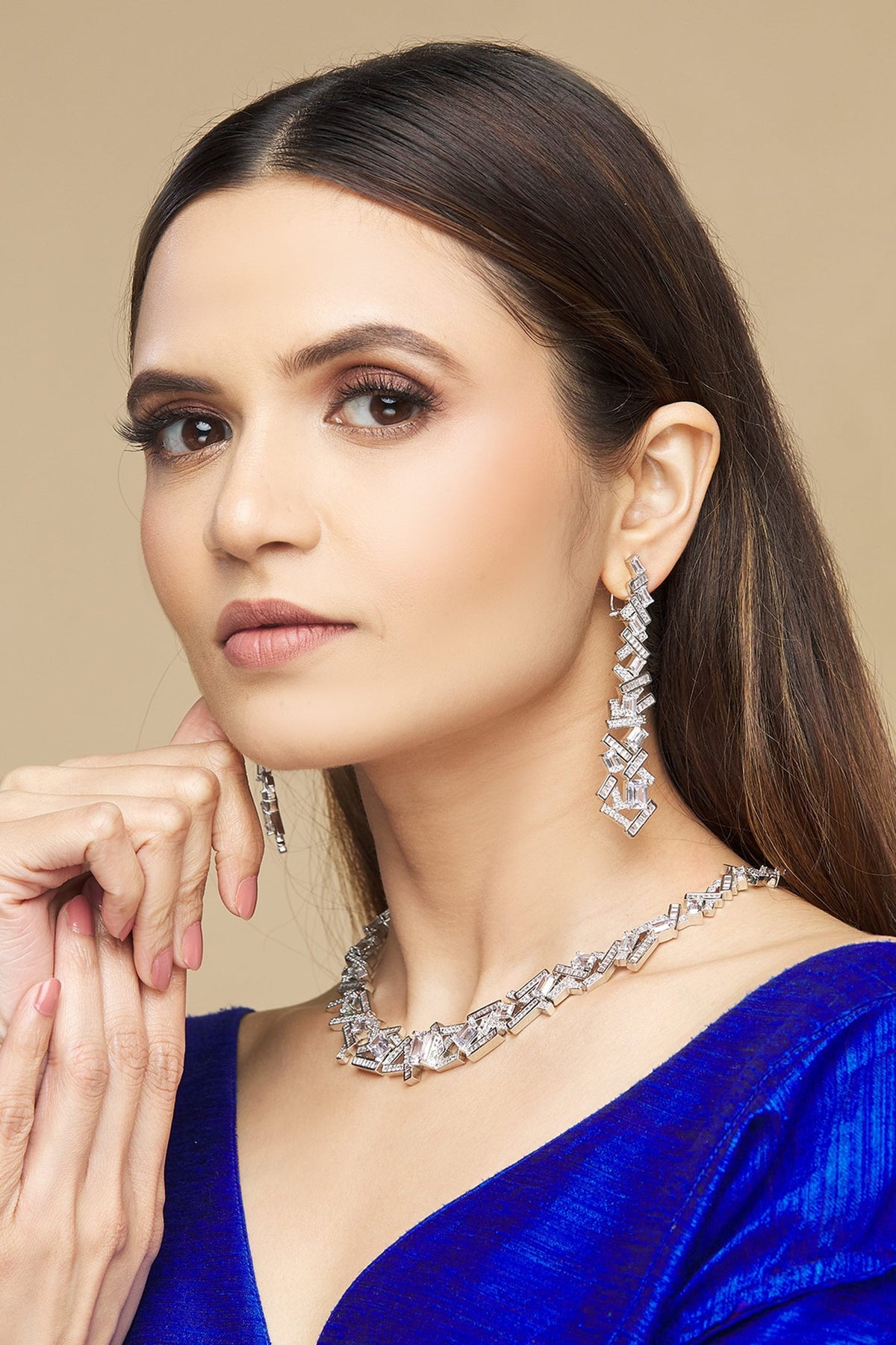 Stone Embellished Necklace Set 