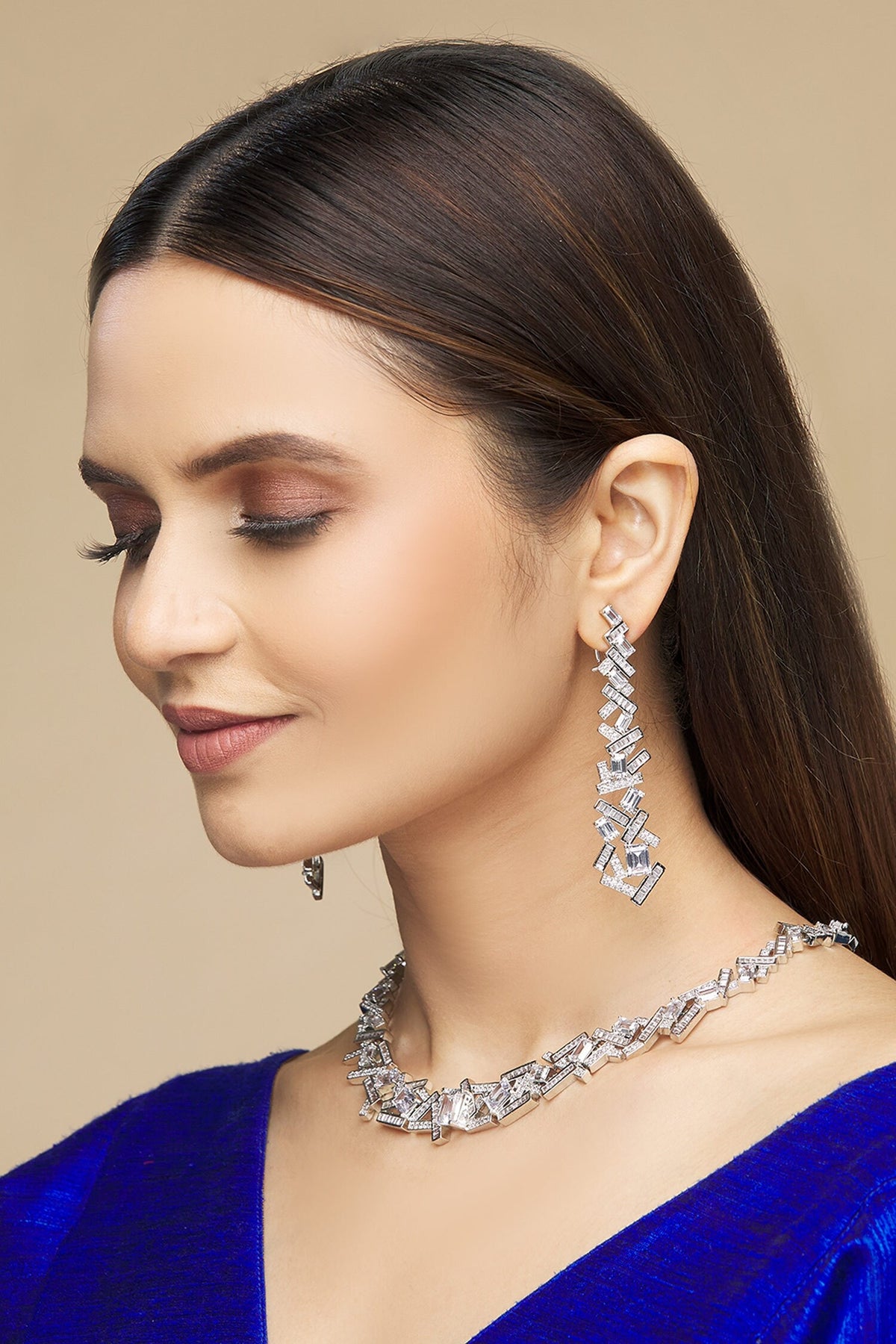 Stone Embellished Necklace Set 