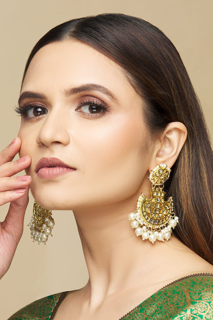 Kundan Studded Chandbalis 