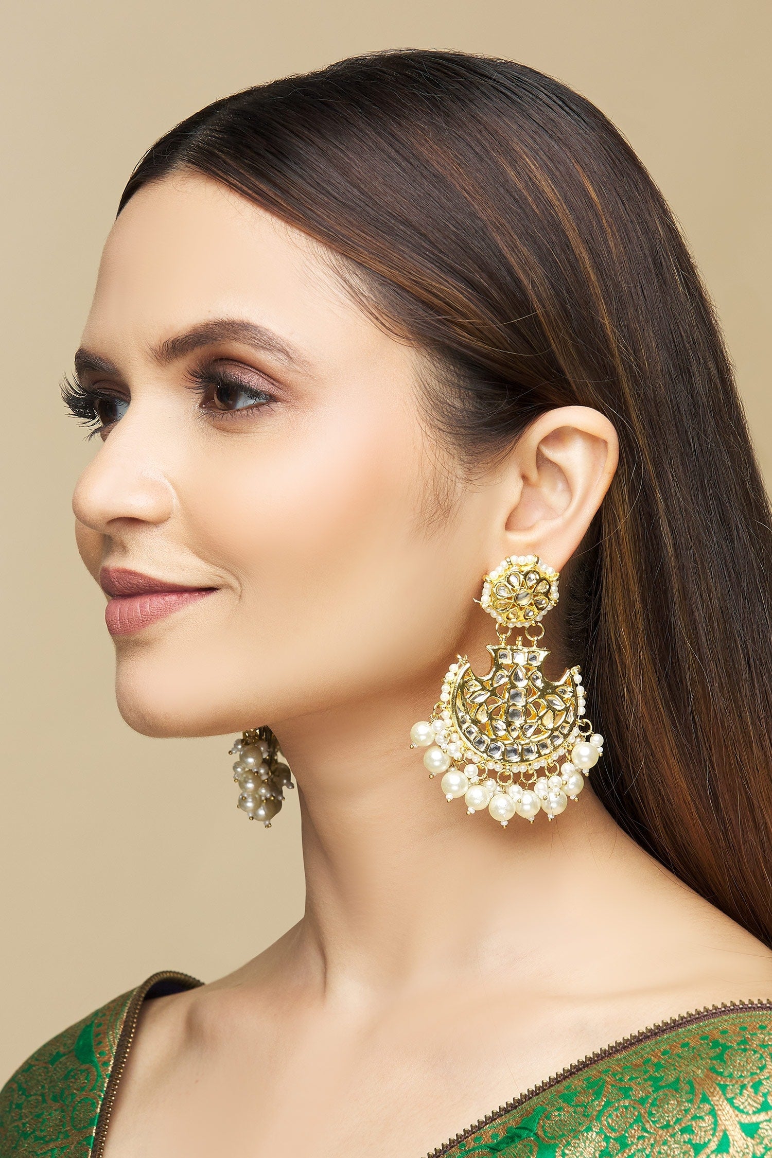 Kundan Studded Chandbalis 