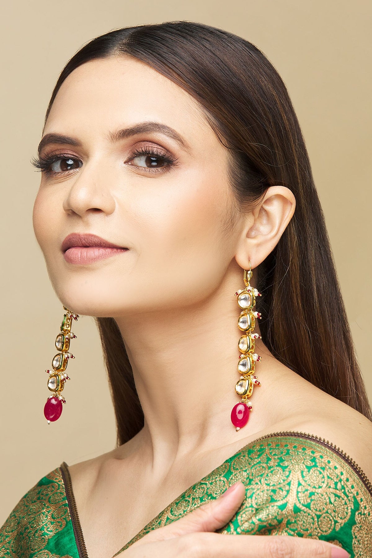 Kundan Drop Earrings 