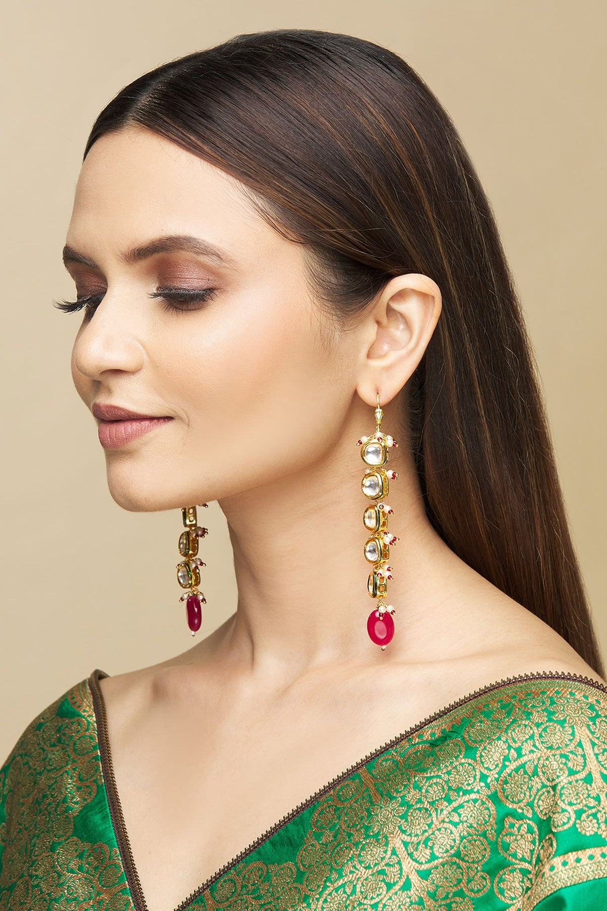 Kundan Drop Earrings 