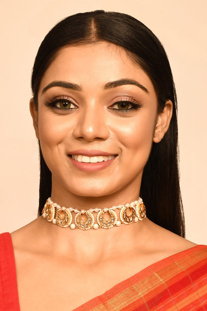 Crescent Moon Kundan Choker 