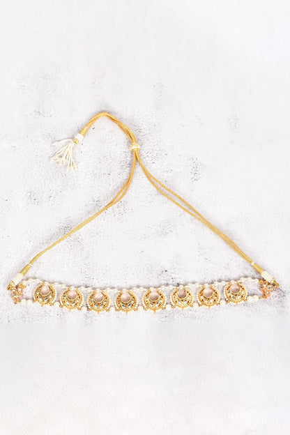 Crescent Moon Kundan Choker 