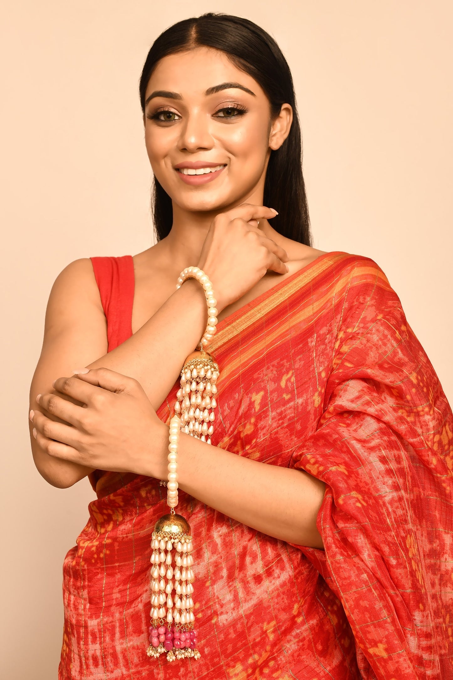 Gold Pearl Kalira Bangles Set 