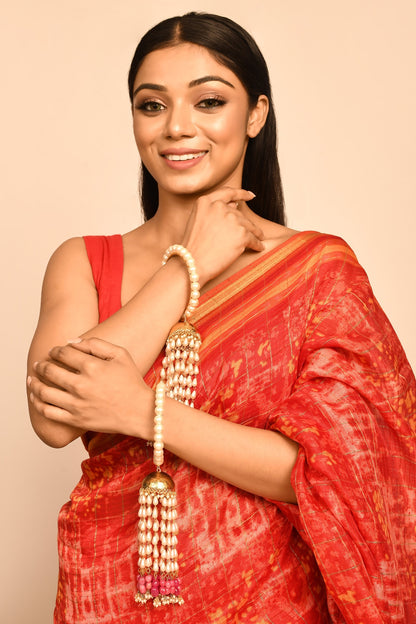 Gold Pearl Kalira Bangles Set 