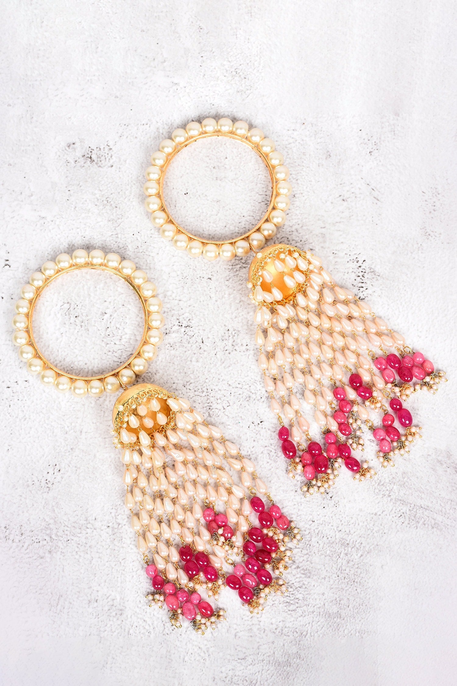 Gold Pearl Kalira Bangles Set 