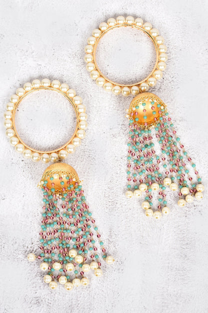 Gold Pearl Kalira Bangles Set 