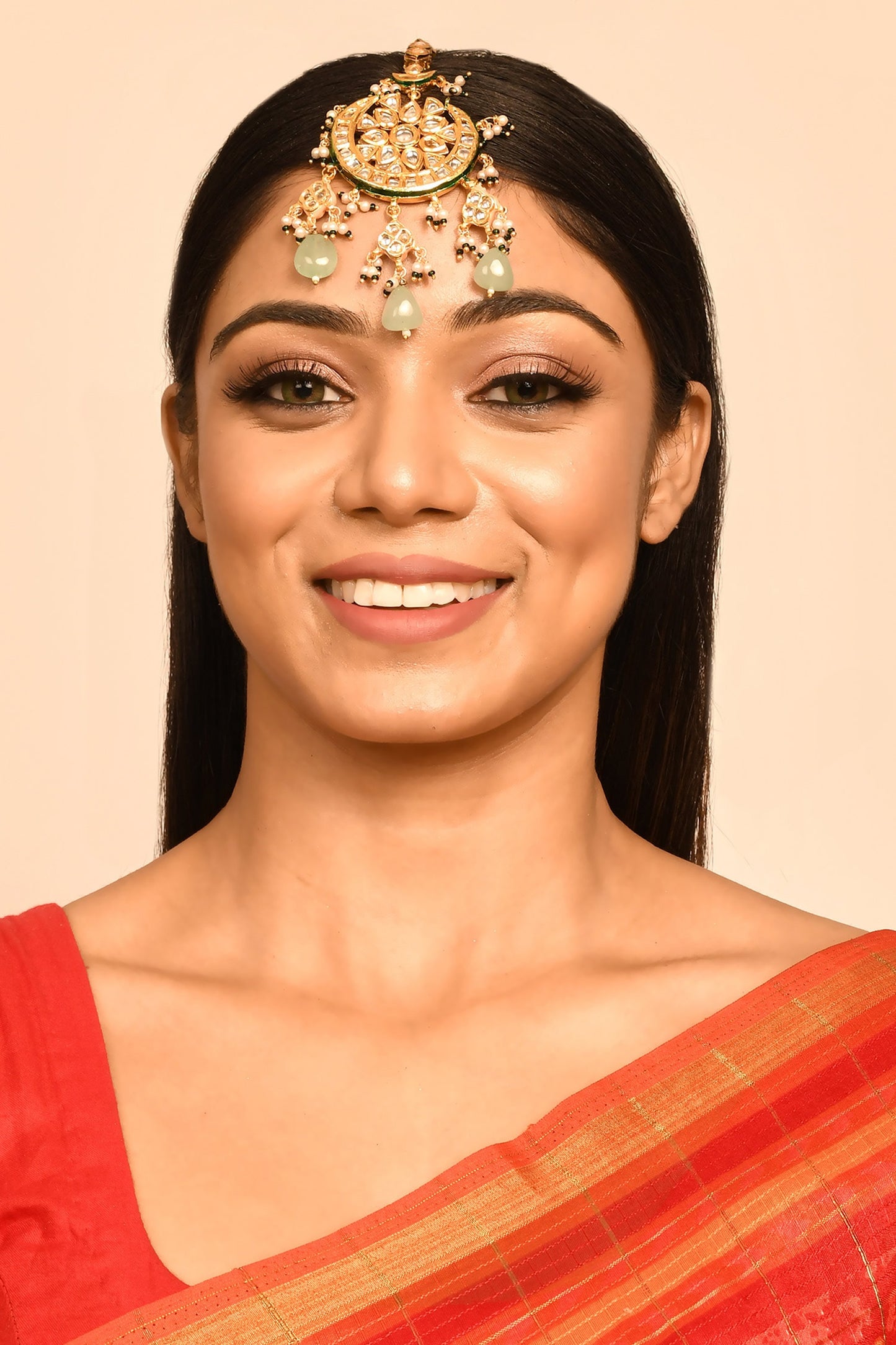 Floral Kundan Maangtikka 