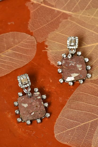Stone Embellished Earrings 