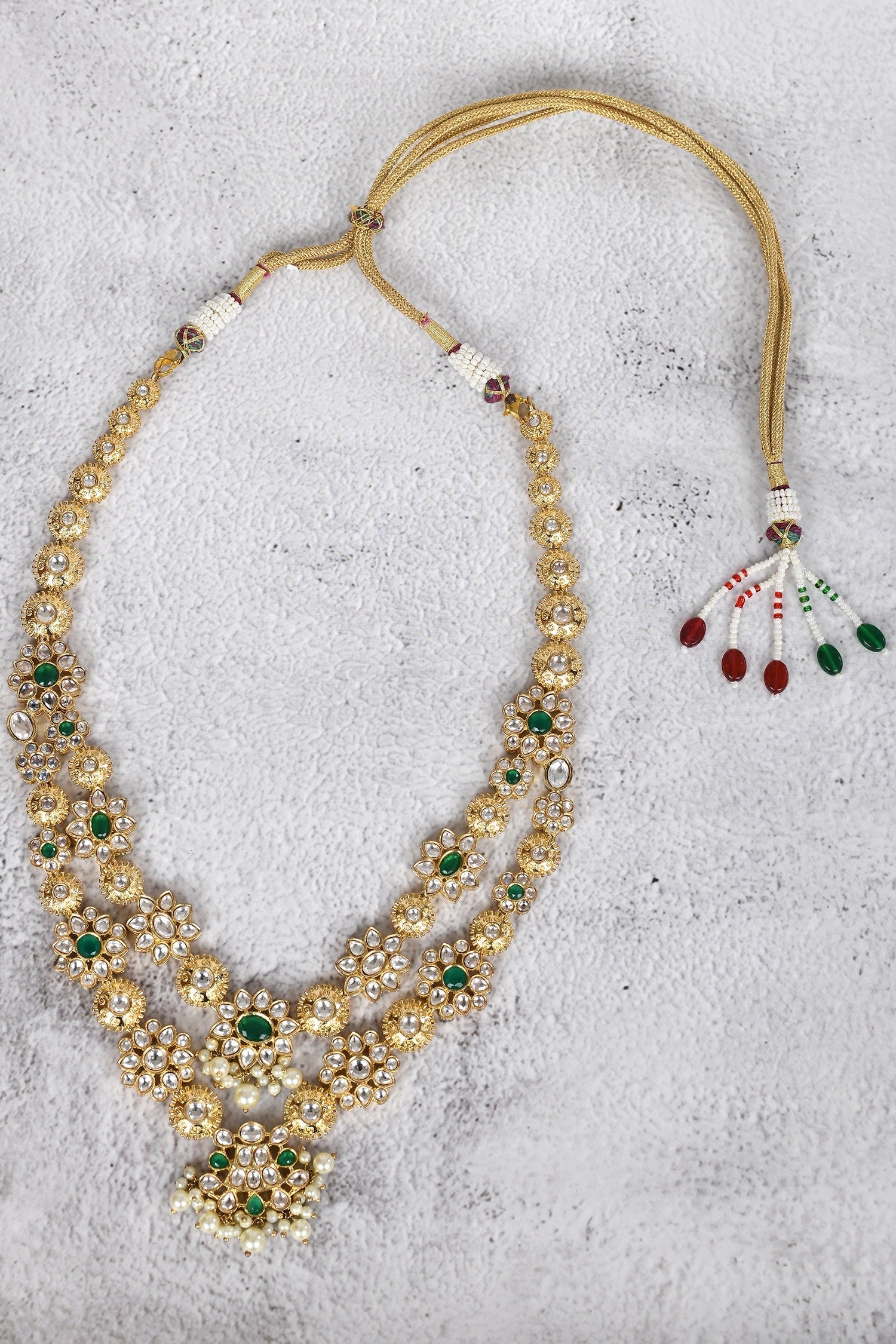 Floral Kundan Necklace Set 