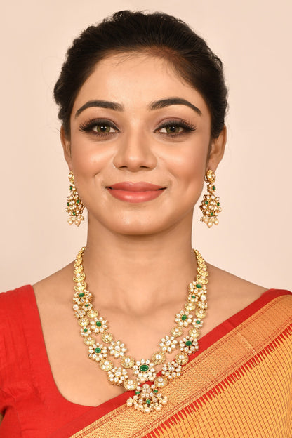 Floral Kundan Necklace Set 